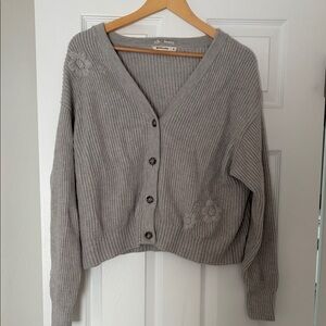 Marine Layer Gray Ribbed Cardigan